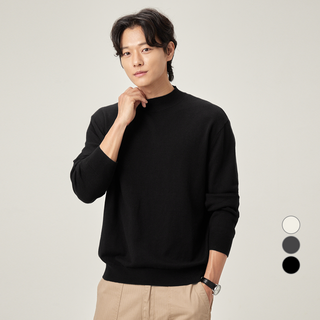 캐럿 남성용 데일리 소프트 촉감 목넥 스웨터