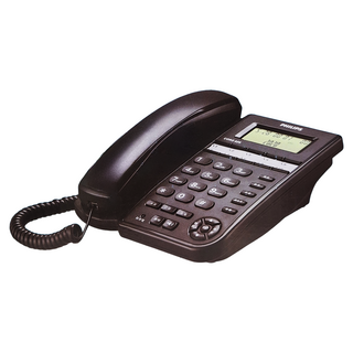 PHILIPS 飛利浦 來電顯示有線電話 包裝尺寸19.8 x 21.2 x 6.5cm 線長2m 黑色 62g, CORD026B