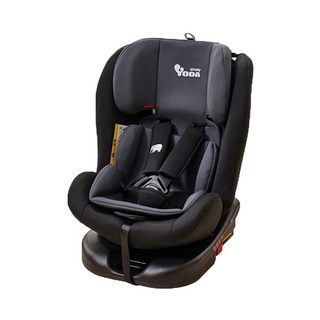 YODA 優的寶貝 ISOFIX 全階段360度汽車安全座椅, 最大傾斜141度 360度旋轉 4階段角度調整, 時尚黑, 45*47*60-80cm, 9.5kg, 1個