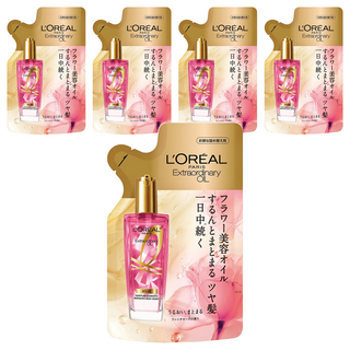 L'OREAL PARiS 巴黎萊雅 台灣公司貨 金緻護髮精油玫瑰精華補充包, 90ml, 5包