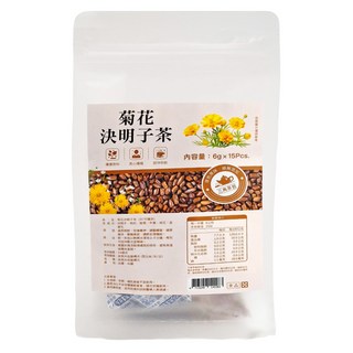 仁濟中藥 菊花決明子茶 3C守護茶 含枸杞 胎菊 牛蒡 桂花 金銀花, 6.7g, 15包, 1袋