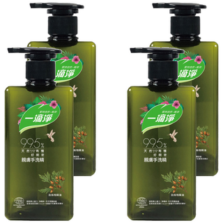 一滴淨 親膚好閨密天然手洗精 99.5%天然有機 法國ECOCERT驗證 含蘆薈 溫和不刺激 有效潔淨私密衣物, 500ml, 4瓶