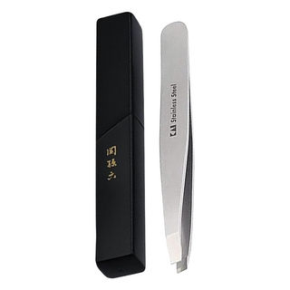 KAI 貝印 関孫六 拔毛夾附盒 斜口 不鏽鋼材質 附保護套, HC-3506, 1個