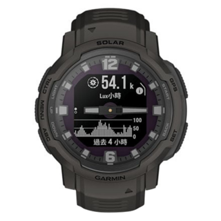 GARMIN INSTINCT 本我系列 Crossover Solar 石墨黑 太陽能複合式 GPS 智慧腕錶, 23mm, Bluetooth, 1個