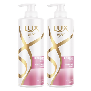 LUX 麗仕 柔亮直順洗髮乳 針對毛燥蓬亂髮質, 750g, 2瓶
