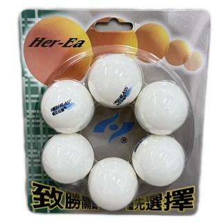 Her-Ea 禾亦 桌球, 白色, 6個, 1組