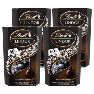Lindt 瑞士蓮 Lindor黑巧克力球, 200g, 4盒