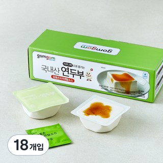 곰곰 하루1팩 국산콩 연두부+오리엔탈소스, 134g, 18개입