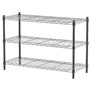 dayneeds 日需百備 輕型 烤漆架 鐵力士架/收納層架/鞋架/展示架/層架/鐵架, 黑色, 3層