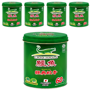 鱷魚 蚊香-A 附蚊香盤 + 插座, 750g, 5罐