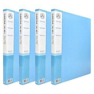 희망사무포인트 리클 클리어 파일 40매, 하늘, 4개
