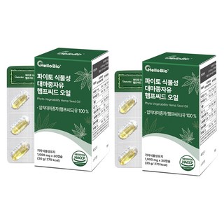헬로바이오 파이토 식물성 대마종자유 햄프씨드 오일, 30정, 2개