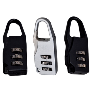 密碼掛鎖套裝, 鋅合金材質, 3入, 1組