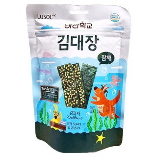 LUSOL 海苔，西海岸舒川海苔製造，富含纖維、礦物質、胡蘿蔔素及維生素C, 芝麻, 20g, 1包