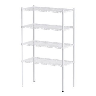 dayneeds 日需百備 輕型 烤漆架 鐵力士架/收納層架/鞋架/展示架/層架/鐵架, 白色, 4層