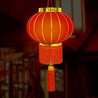 SARAKO 中式餐廳傳統室內裝飾品 絨串紅燈籠, 混合色