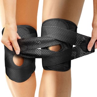 Lead home 全覆蓋高彈力護膝, 黑色, 2個