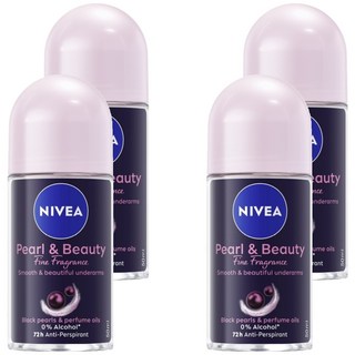 NIVEA 妮維雅 黑珍珠煥亮系列 止汗爽身乳液, 4個, 50ml
