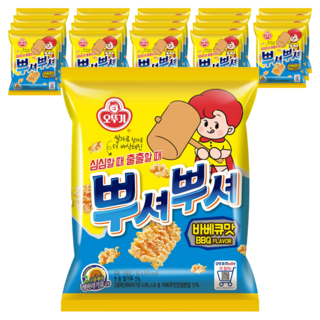 오뚜기 뿌셔뿌셔 바베큐맛, 90g, 20개