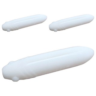 JiNDO LUZ路亞 浮水熱狗 飛彈 軟鉛筆 Set PVC材質 十倍耐咬材質, 白色, 26g, 3個