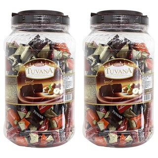 tuvana 方形榛果風味巧克力, 2罐, 1.6kg