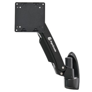 ErgoGrade 快拆式鋁合金單旋臂壁掛式螢幕支架 EGATW10Q, 黑色, 1個