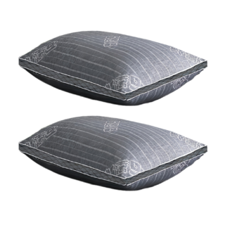 J-bedtime 床寢時光 石墨烯助眠4D透氣獨立筒枕, 灰色, 2個
