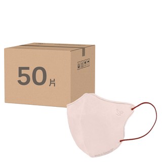 明基健康生活 幸福物語 極凍3D涼感力成人立體醫用口罩 未滅菌, 裸藕 + 凜紅耳繩, 10片, 5盒