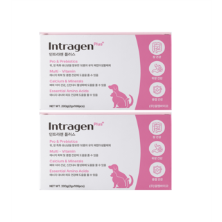 인트라젠 반려동물 플러스 영양제, 200g, 장건강/유산균, 2개
