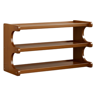 小麥購物 簡約多層置物鞋架 L1449 60 x 20 x 36cm 3層, 茶色, 1個