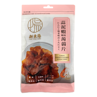 新東陽 蒜泥蝦風味蒟蒻片 無添加防腐劑 無添加人工色素, 100g, 1包