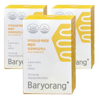 Baryorang 我們的乳酸菌家族益生菌, 60g, 3盒