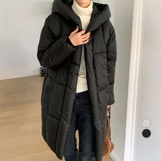 afinar 女款連帽長版填充外套