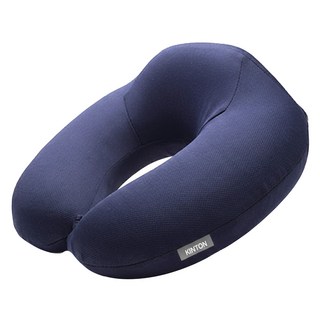 KINTON 旅行用 U型 透氣 記憶棉 頸枕, 海軍藍
