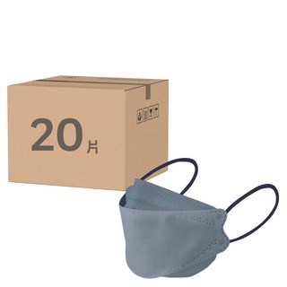 CHACER 佳和口罩 4D立體醫用口罩 成人用 KF94 未滅菌 M, 青蒼藍灰, 2袋, 10片