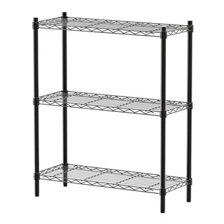 dayneeds 日需百備 輕型烤漆 鐵力士架/收納層架/鞋架/展示架/層架/鐵架, 黑色, 3層