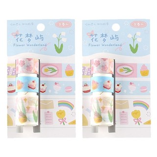 CARD LOVER 信的戀人 白日夢想家紙膠帶組 15mm x 2m 2捲 + 30mm x 2m, 花夢嶼, 1組