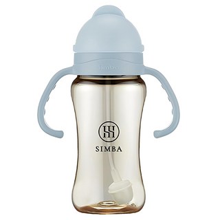 Simba 小獅王辛巴 蘊蜜鉑金PPSU防漏滑蓋學習水杯, 晨藍, 270ml, 1個