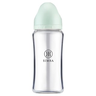 Simba 小獅王辛巴 蘊蜜質金玻璃寬口防脹氣奶瓶, 綠沐, 270ml, 1個