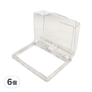 插座防水蓋 3入, 14.3 x 10.5 x 4.5cm, 透明, 6個