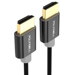 POLYWELL 寶利威爾 HDMI 4K極細線 1m 黑色, PW15-W60-T010, 1條