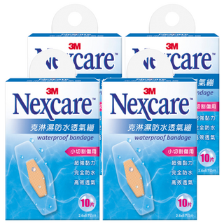 3M Nexcare 克淋濕防水透氣繃 滅菌 小切割傷用, 10片, 4盒