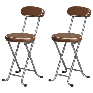 C&B 理由屋良品生活 巧易收靠背軟座折合椅 35 x 46.5 x 75.5cm 3kg, 咖啡色, 2個
