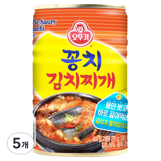 OTTOGI 不倒翁 秋刀魚泡菜鍋罐頭, 5個, 400g