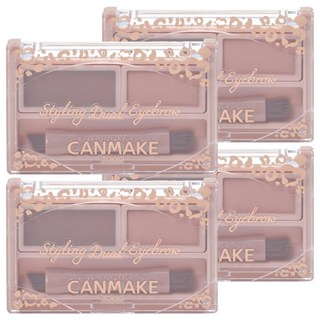 CANMAKE 雙效造型眉彩 眉蠟 + 眉粉 1.3g, 4個, 03 玫瑰棕
