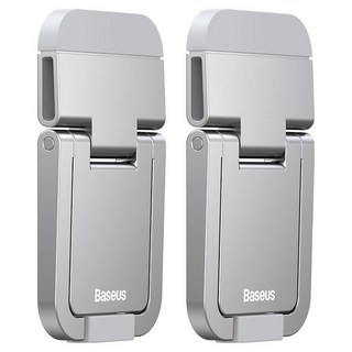 Baseus 倍思 小咫尺筆電支架 鋅合金 約30g 適用於13寸以上的筆記型電腦, 銀色, 1組