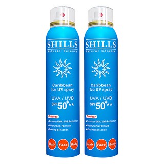 SHILLS 舒兒絲 很耐曬超清爽美白防曬冰鎮噴霧 SPF50,180ml,2瓶