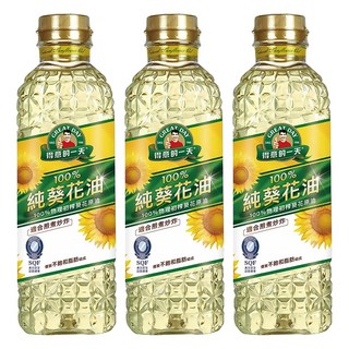 得意的一天 100%純葵花油，精選歐洲葵花籽，無添加人工及化學添加物，發煙點超過220℃, 1L, 3瓶