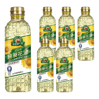 得意的一天 100%純葵花油，精選歐洲葵花籽，無添加人工及化學添加物，發煙點超過220℃, 1L, 6瓶