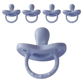 Basilic 貝喜力克 全矽膠拇指型安撫奶嘴 食品級矽膠 不含雙酚A 藍色 M, 6個月以上, 5個